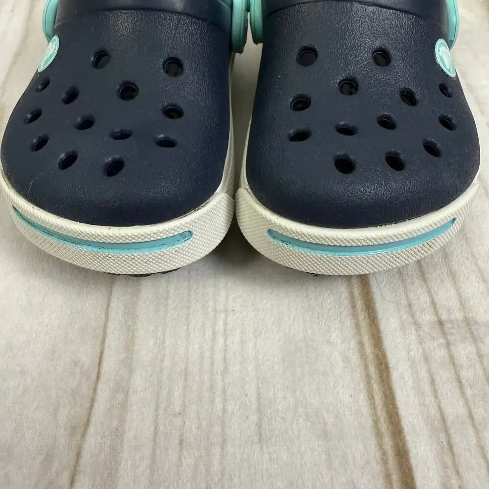 Kids Crocs Size 4C 5C Navy‎ Blue Teal Classic Clog Shoes Toddler Preschool